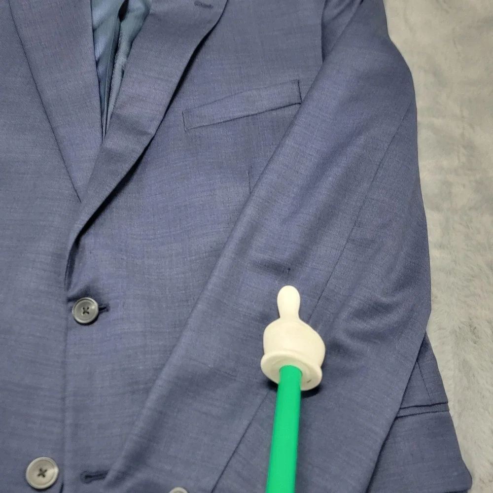 Kenneth Cole Blazer Mens 44L (Fits 42L) Blue Wool Stretch Awearness Suit Jacket